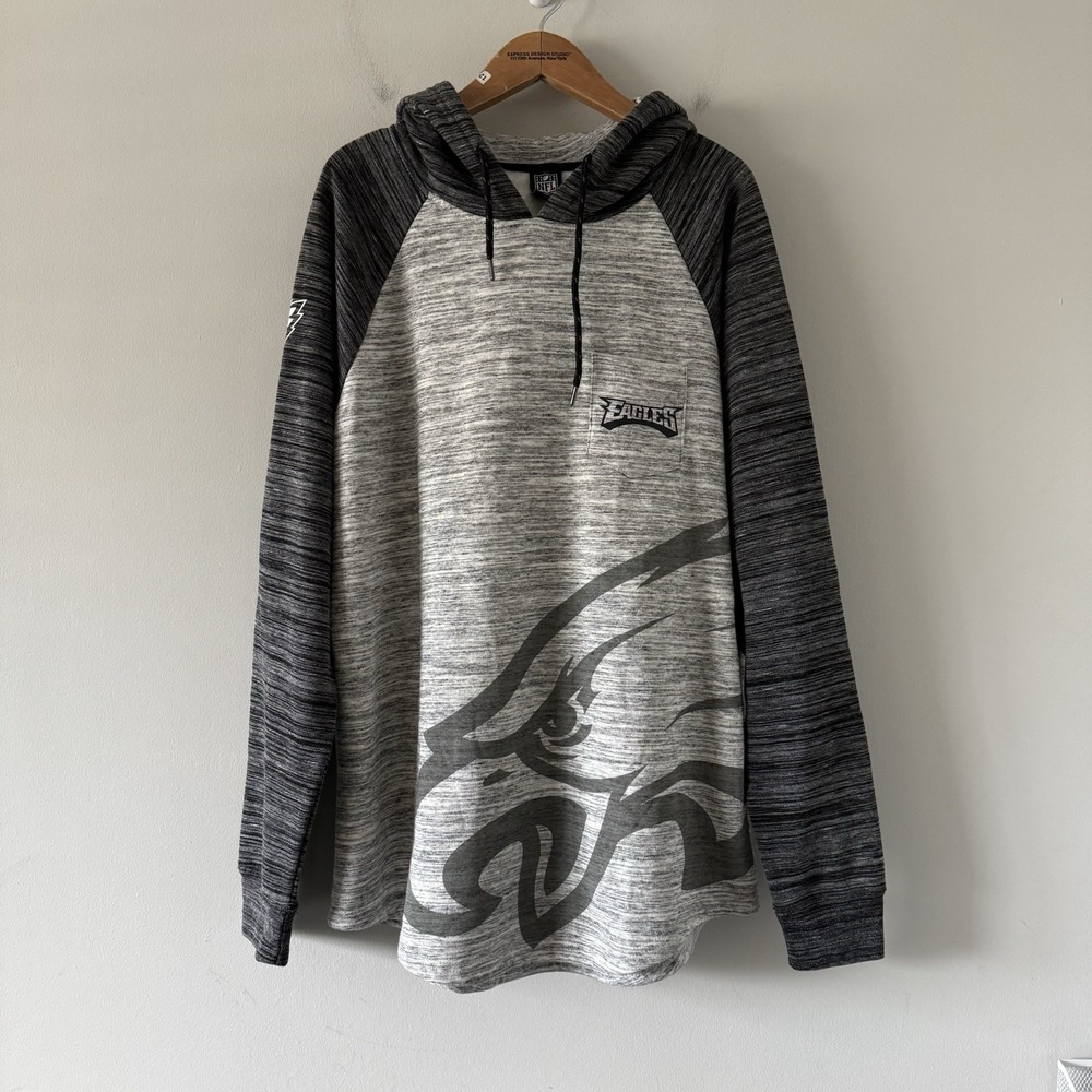Philadelphia Eagles Pullover Hoodie Mens Large Ultra Game Sweatshirt Gray NFL